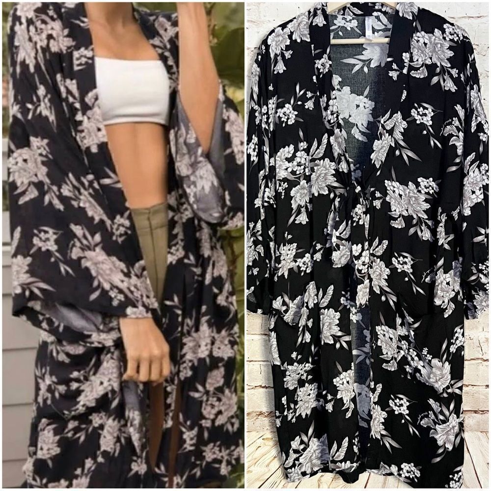 Spiritual Gangster floral kimono duster top